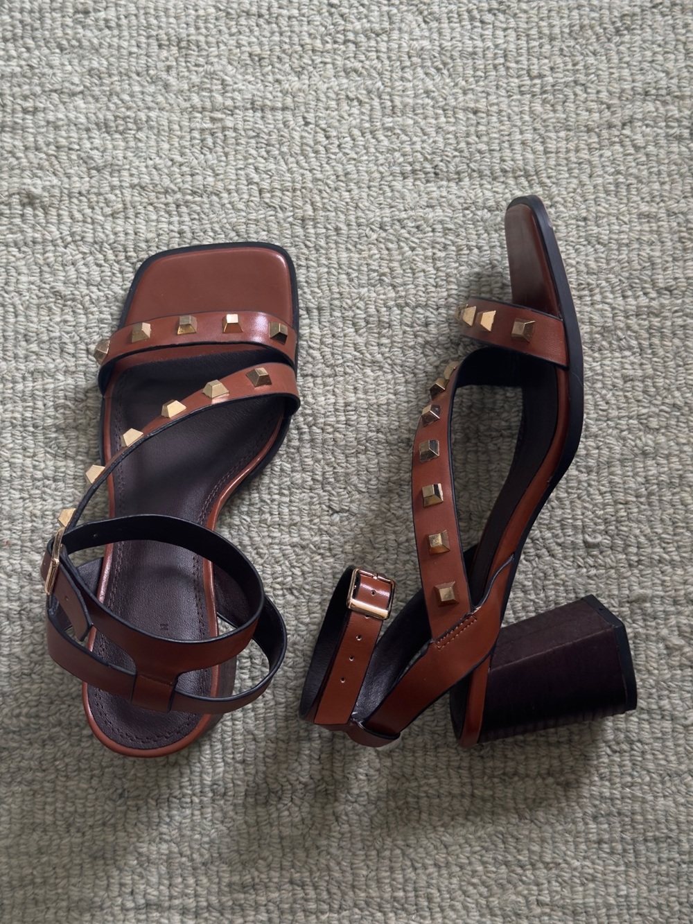 ASOS Studded Ankle Wrap Heeled Sandals